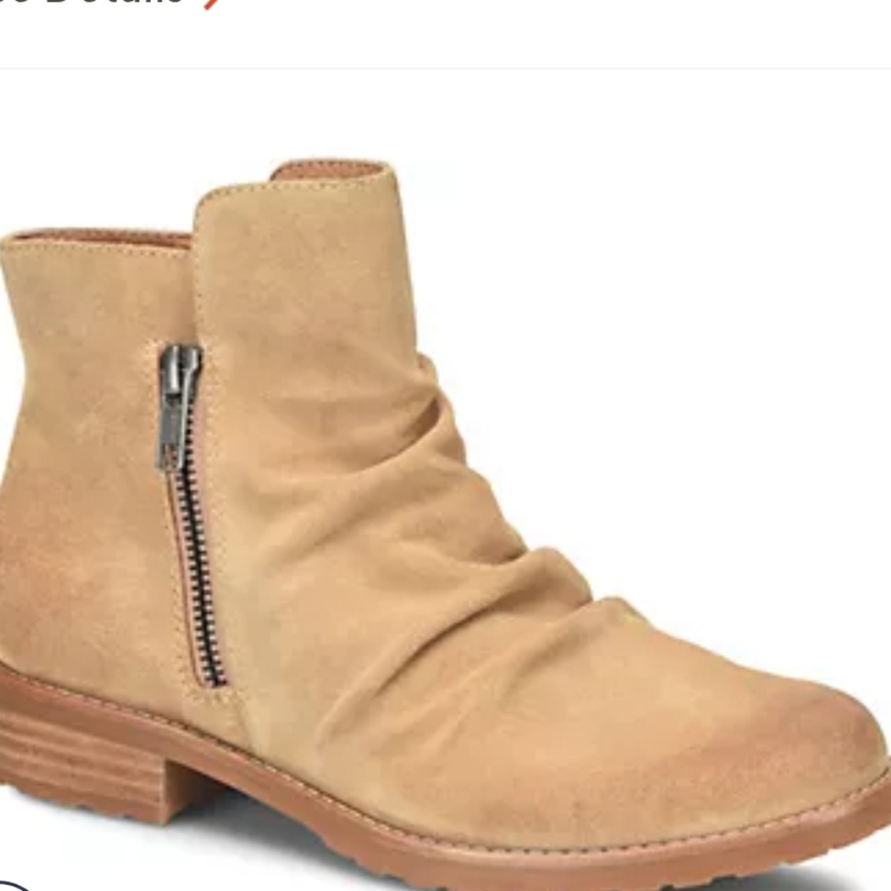 Sofft Ruched Double Zipper Beckie II Leather Slouched Bootie In Sand....Size 9
